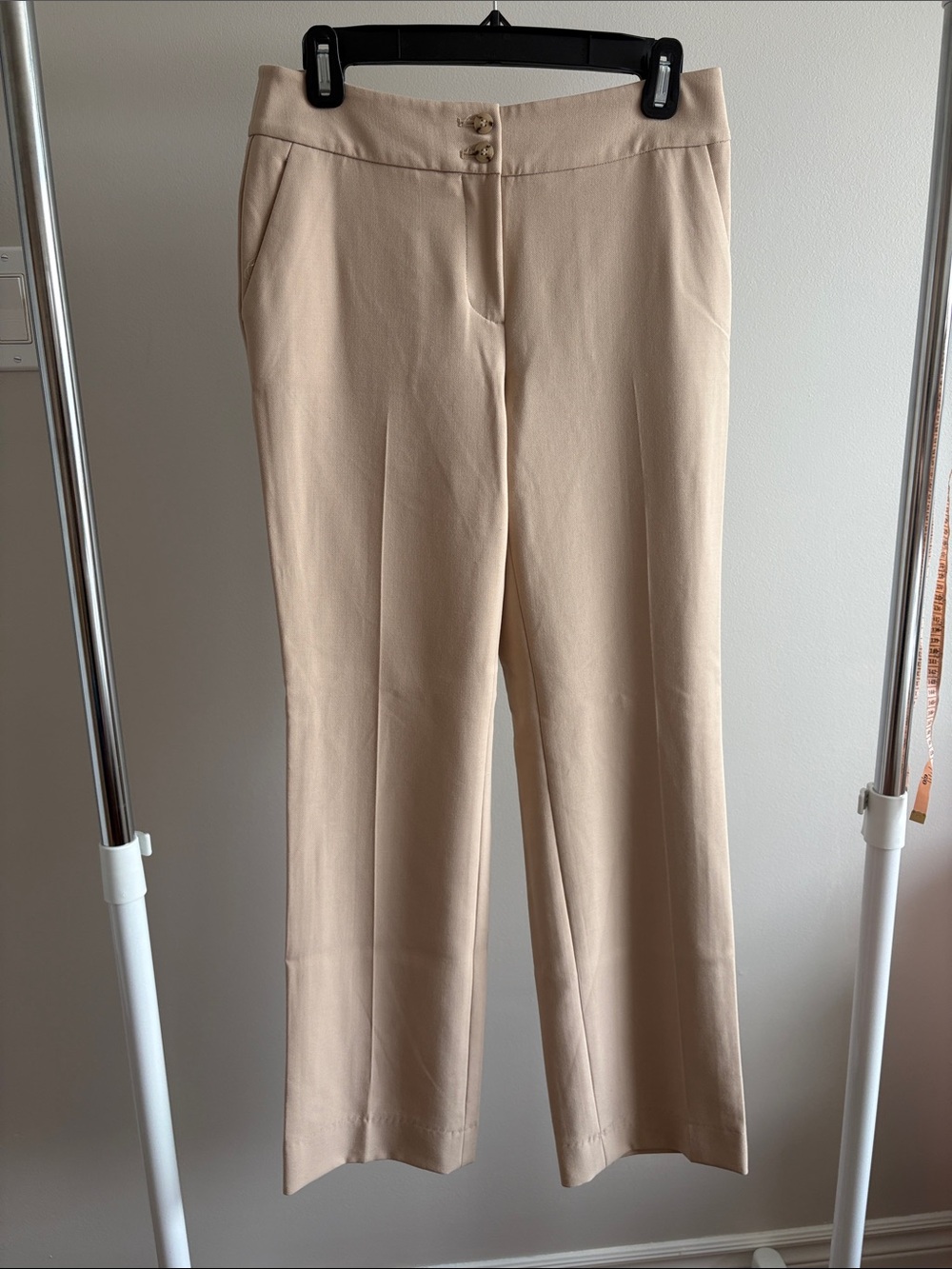 Classic Straight-Leg Women's Pants in Beige